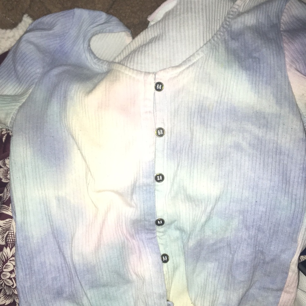 Cropped tie dye tee